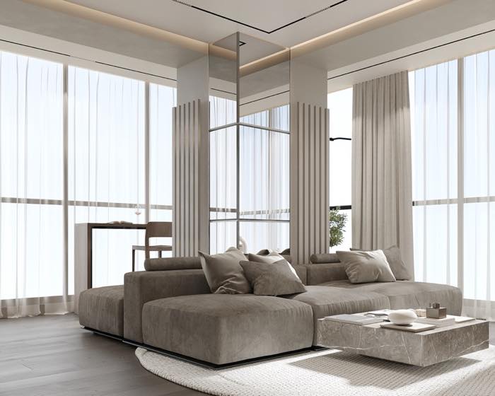 Квартира в ЖК Алое Поле · Кухня-гостиная · 2