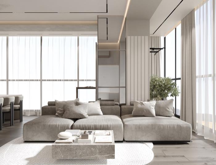 Квартира в ЖК Алое Поле · Кухня-гостиная · 5