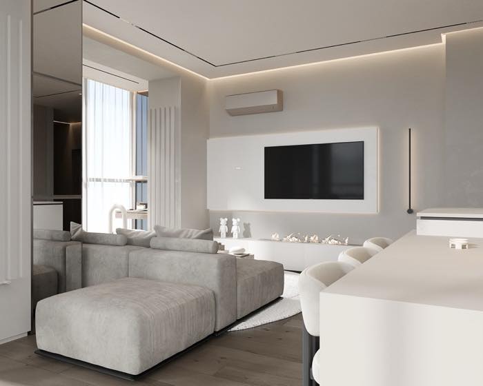 Квартира в ЖК Алое Поле · Кухня-гостиная · 7