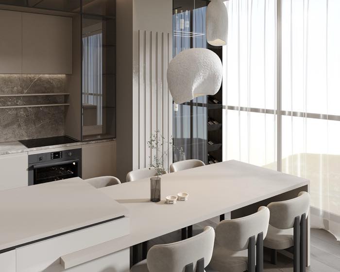 Квартира в ЖК Алое Поле · Кухня-гостиная · 8