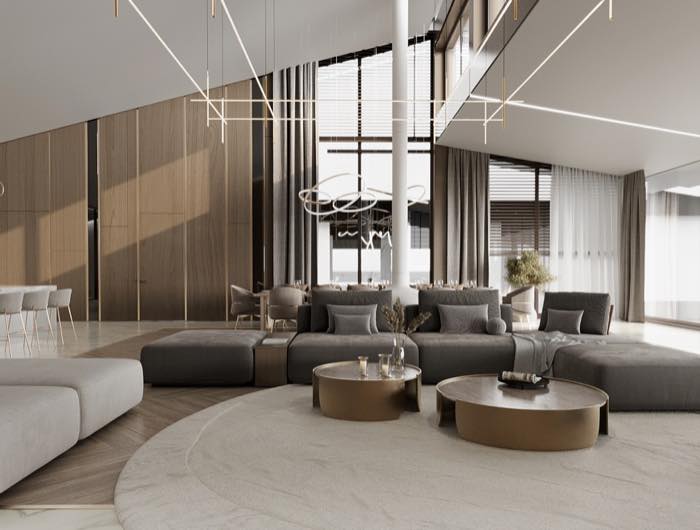 Загородная резиденция · Кухня-гостиная · 2