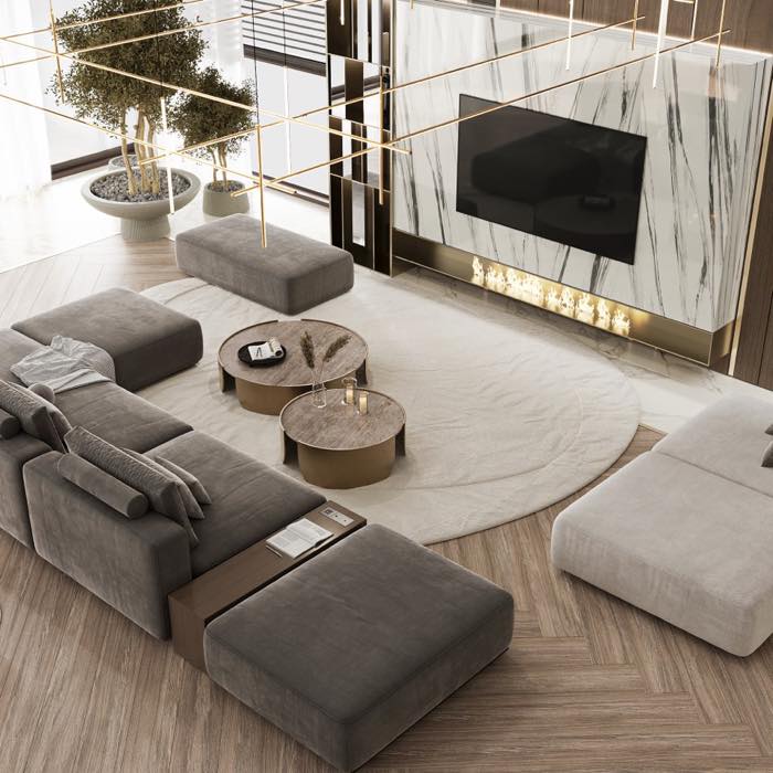 Загородная резиденция · Кухня-гостиная · 3