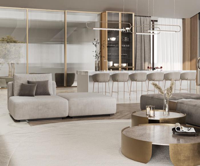 Загородная резиденция · Кухня-гостиная · 4