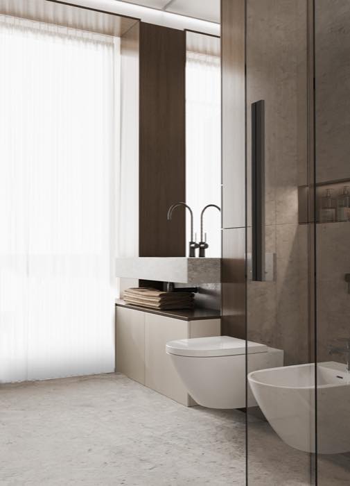 Загородная резиденция · Санузел старшего ребенка · 2