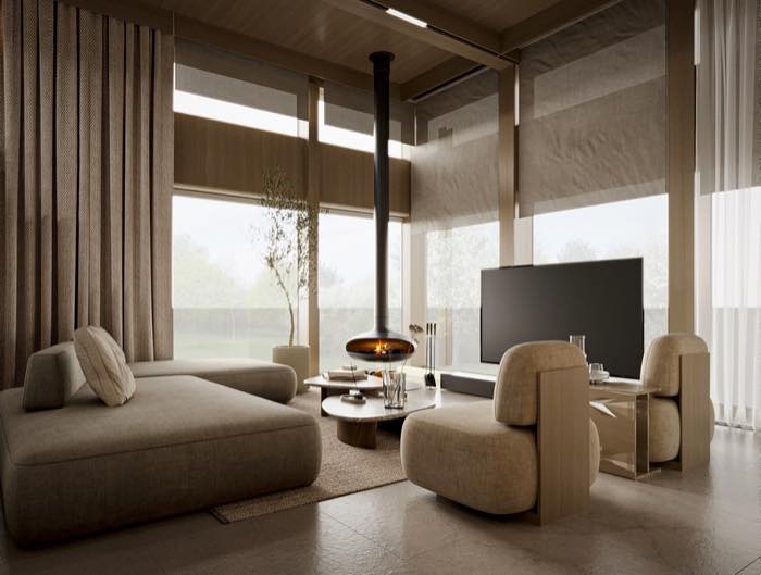 Дом в Екатеринбурге · Кухня-гостиная · 8