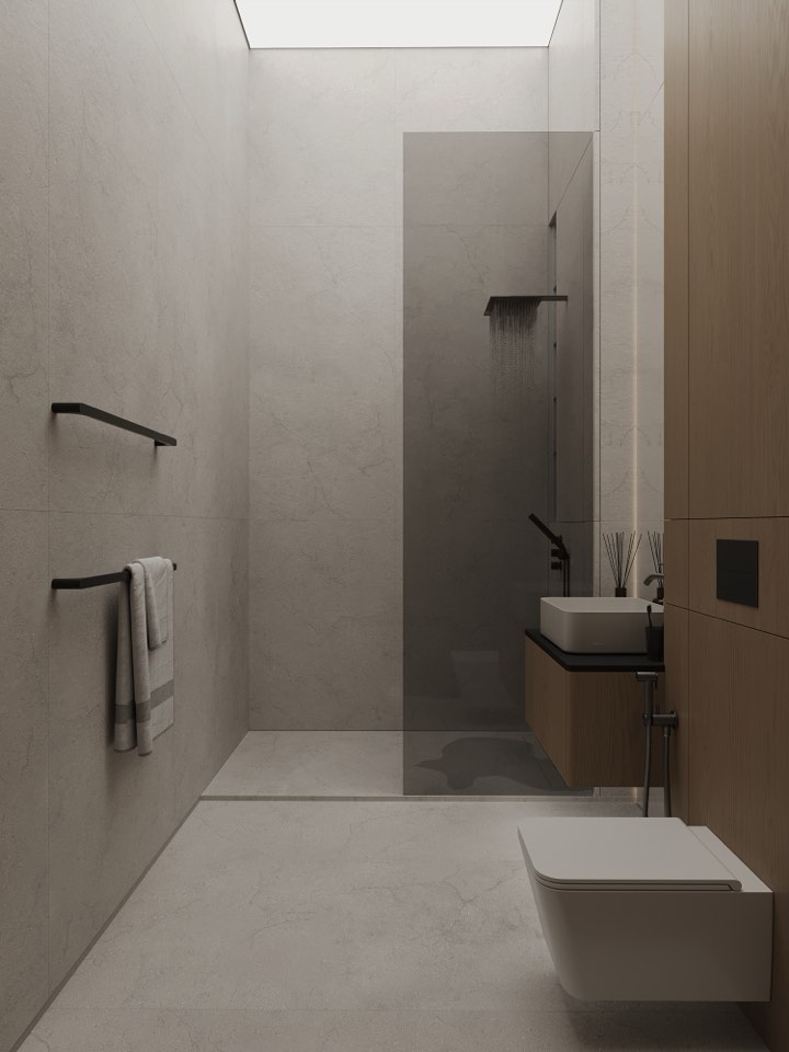 Дом в Екатеринбурге · Гостевой санузел · 2