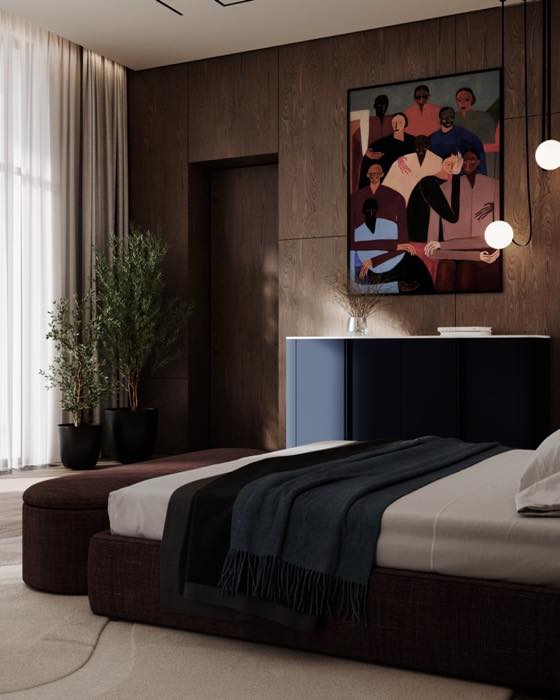 Дом в Миассе · Мастер спальня · 1