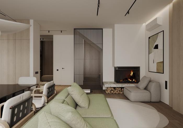 Дом в Красной Поляне · Кухня-гостиная · 3