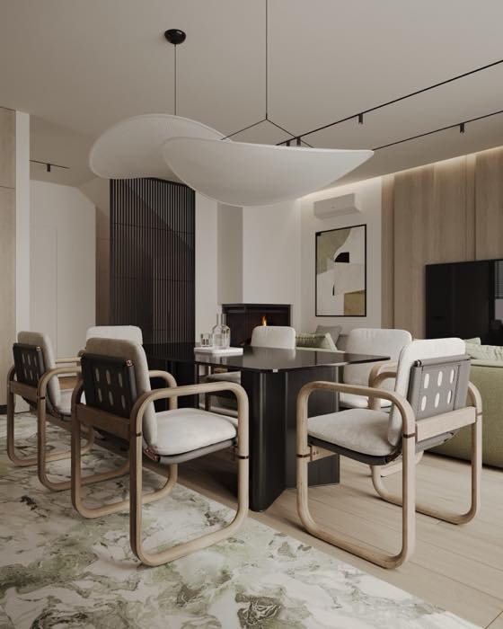 Дом в Красной Поляне · Кухня-гостиная · 5