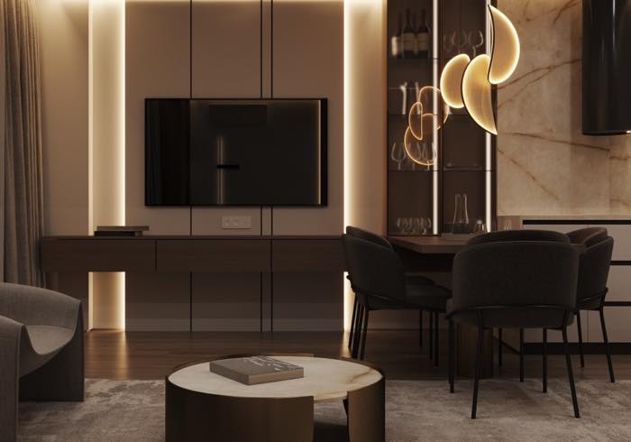 Квартира в доме на Энтузиастов · Гостиная · 9