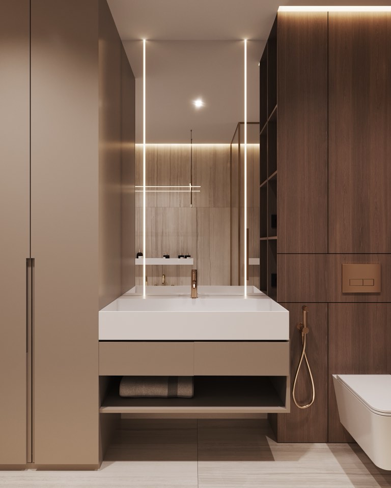 Квартира в доме на Энтузиастов · Ванная · 2