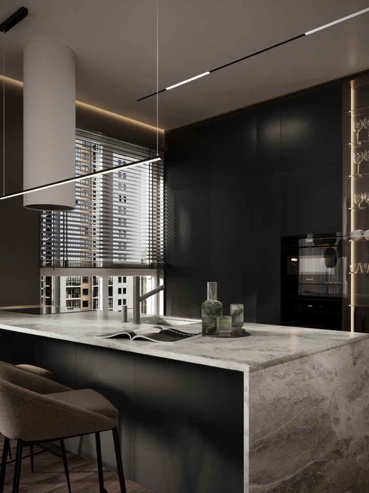 Квартира в ЖК ELEVEN · Кухня-гостиная · 4