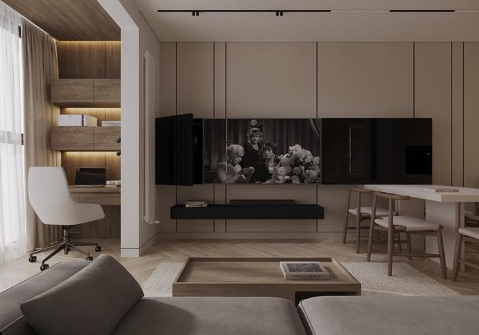 Квартира в ЖК Нагорный · Кухня-гостиная · 5