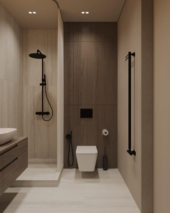 Квартира в ЖК Нагорный · Общий санузел · 1