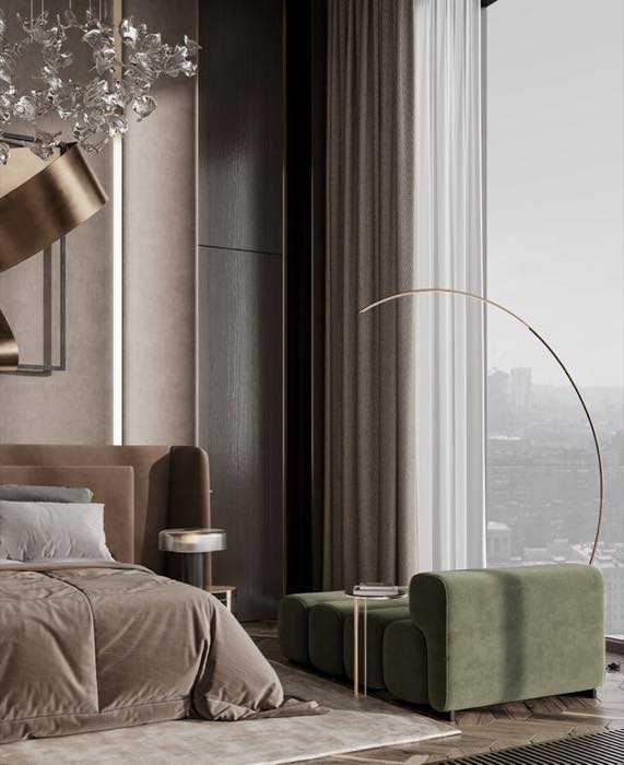 Апартаменты в ЖК Prime Park · Мастер-спальня · 5