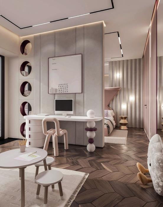 Апартаменты в ЖК Prime Park · Спальня девочки · 4