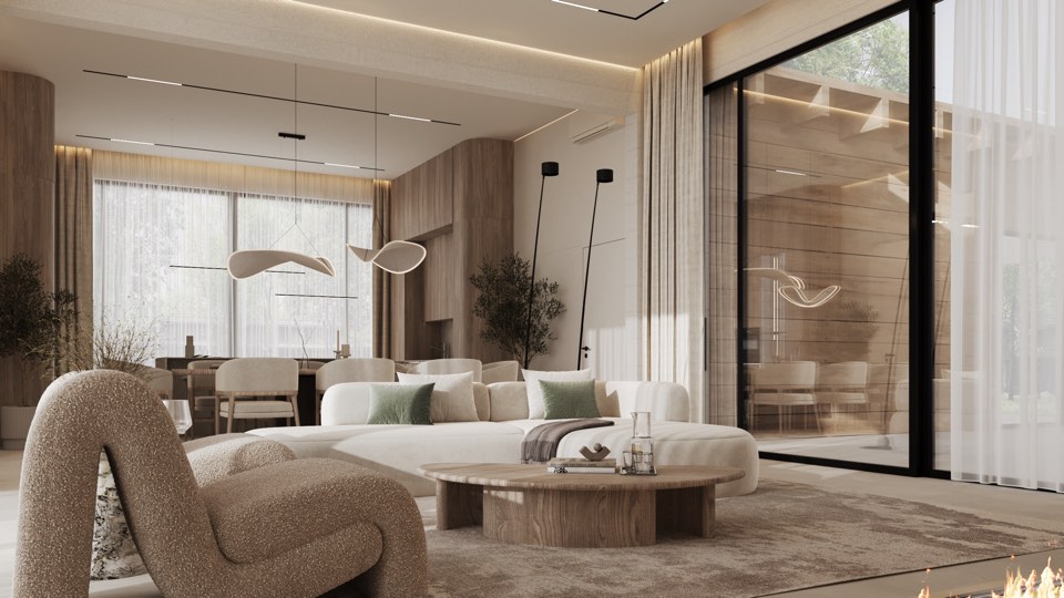 Райт Вилладж · Кухня-гостиная · 2