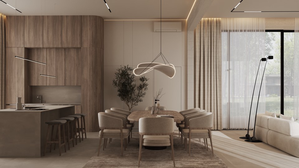 Райт Вилладж · Кухня-гостиная · 3