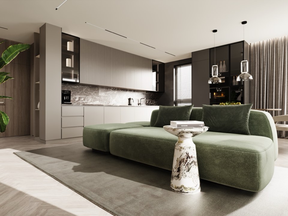 ЖК Ньютон · Кухня-гостиная · 4